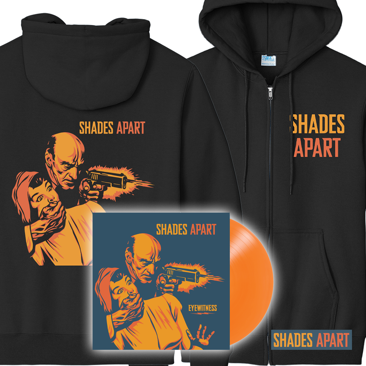 SHADES APART - EYEWITNESS - VINYL LP & ZIP-UP HOODIE BUNDLE