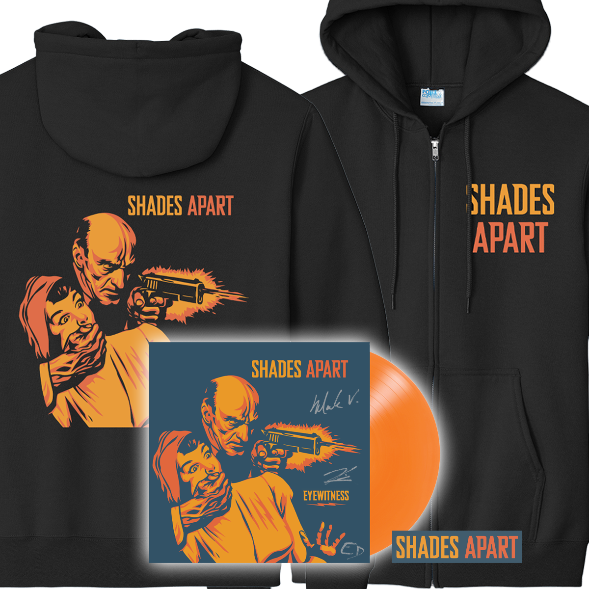 SHADES APART - EYEWITNESS - 25th ANNIVERSARY - VINYL LP & ZIP-UP HOODIE BUNDLE