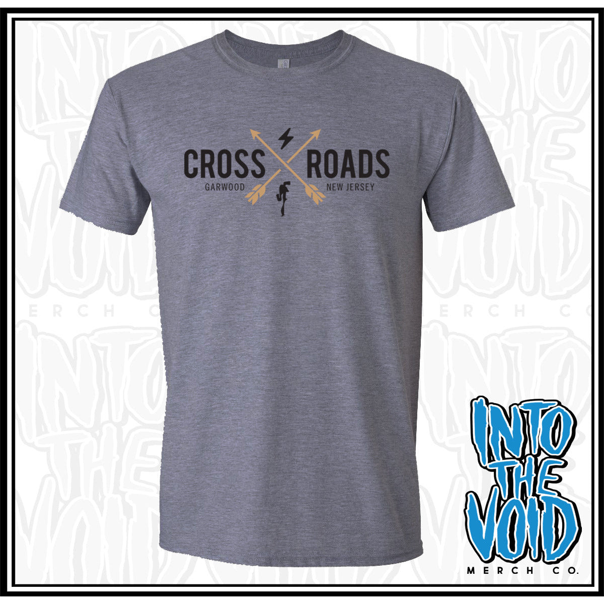 CROSSROADS - LOGO - Men's Sport Gray Short Sleeve T-Shirt - INTO THE VOID Merch Co.