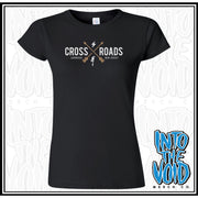 CROSSROADS - LOGO - Women's Black T-Shirt - INTO THE VOID Merch Co.