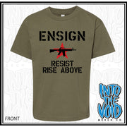 ENSIGN - RESIST / RISE ABOVE - Short Sleeve T-Shirt - INTO THE VOID Merch Co.