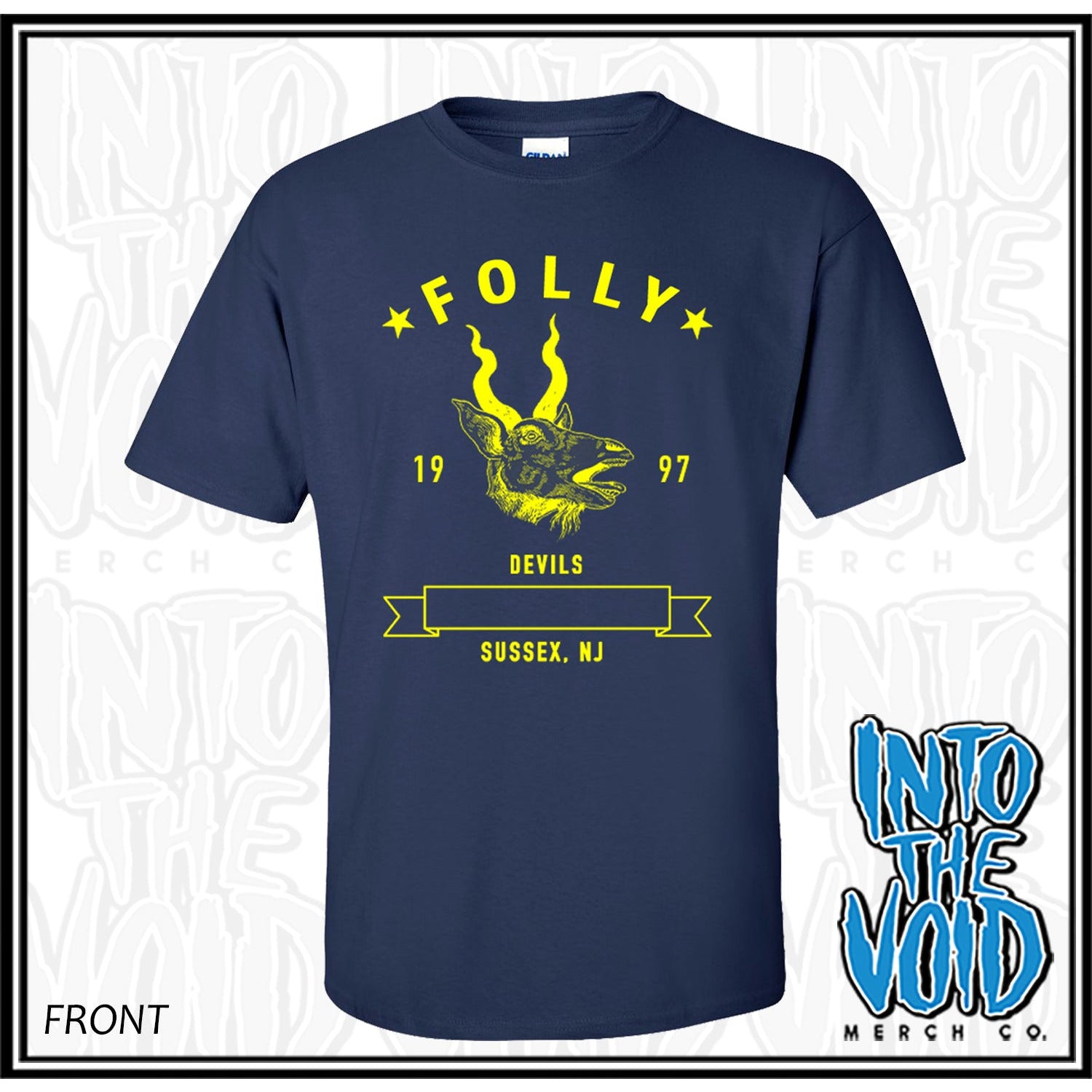 FOLLY - JERSEY DEVIL - Short Sleeve T-Shirt - INTO THE VOID Merch Co.