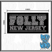 FOLLY - NEW JERSEY - Vinyl Sticker - INTO THE VOID Merch Co.