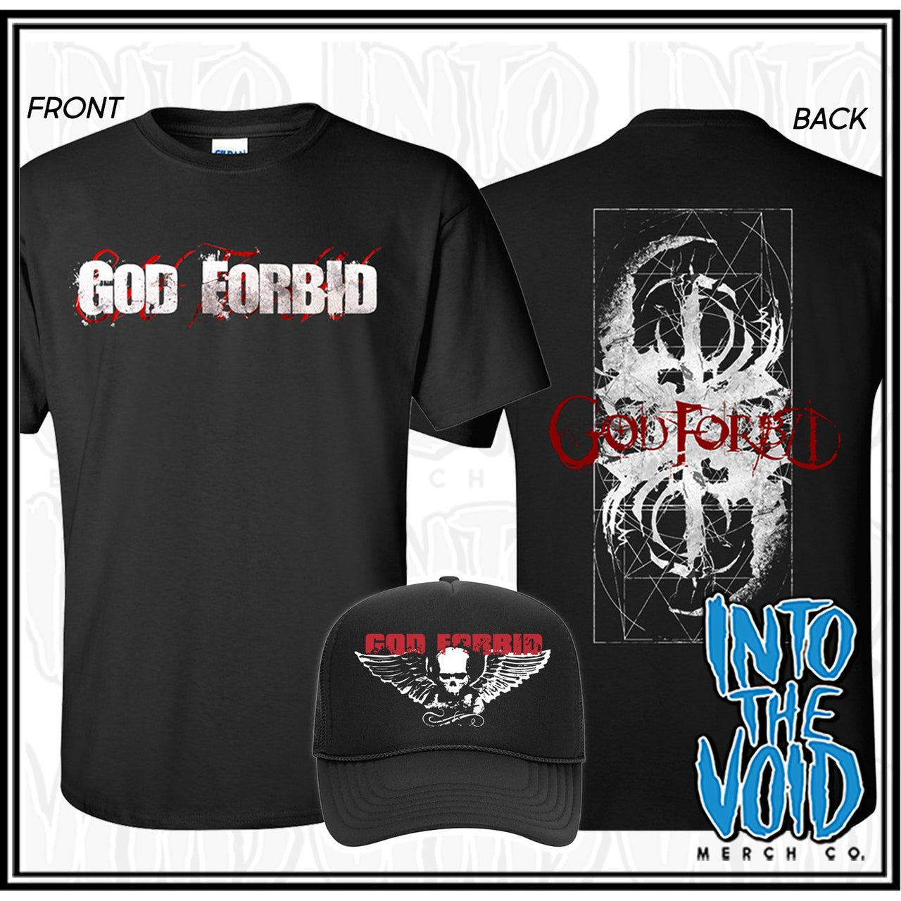 GOD FORBID - VINTAGE T-Shirt / Trucker Hat Bundle