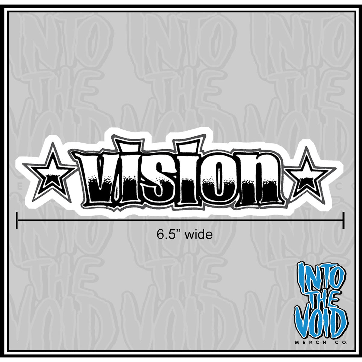VISION - 6.5" OLD-FASHIONED LOGO Sticker - INTO THE VOID Merch Co.