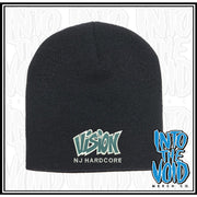VISION - NJ HARDCORE - EMBROIDERED BEANIE - INTO THE VOID Merch Co.